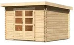Karibu Gartenhaus Bastrup 5 - 28 mm-297 x 297 cm- naturbelassen