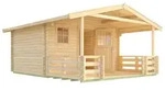 Weka Gartenhaus 135 mit Vordach+Terrasse - 50 % Rabatt auf Dacheindeckung