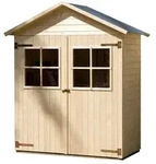 Weka 14 mm Garten- und Terrassenschrank 357 mit Satteldach