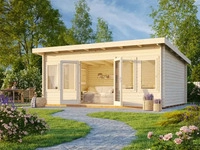 Palmako Gartenhaus Lisa 19,4 m2 - 44 mm naturbelassen
