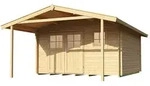 Weka 28 mm Gartenhaus 111 mit Vordach 200 cm 380 x 380 cm - 50 % Rabatt auf
