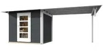 Weka Gartenhaus Designhaus wekaLine 172 B mit Anbau (295 cm)-B Gr. 2 (530 x 240