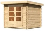 Karibu Gartenhaus Bastrup 2 - 28 mm-237 x 237 cm- naturbelassen