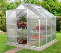 Vitavia Gew&auml;chshaus Venus 3800 inkl. 1 Dachfenster - 3,8 m2 -Alu-blank eloxiert-4 mm