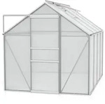 Vitavia Gew&auml;chshaus Venus 5000 inkl. 1 Dachfenster - 5,0 m2 -Alu-blank eloxiert-4 mm
