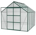 Vitavia Gew&auml;chshaus Uranus 8300 inkl. 4 Dachfenstern - 8,3 m2 -dunkelgr&uuml;n-4 mm