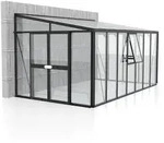 Vitavia Gew&auml;chshaus Helena 11900 inkl. 2 Seitenfenstern - 11,8 m2 -schwarz