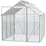 Vitavia Gew&auml;chshaus Venus 3800 inkl. 1 Dachfenster - 3,8 m2 -Alu-blank eloxiert-3 mm