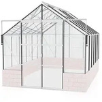 Vitavia Gew&auml;chshaus Cassandra 9900 inkl. 4 Dachfenstern - 9,9 m2 -Alu-blank eloxiert