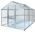 KGT Gew&auml;chshaus Rose Typ III-pressblank-2,33 x 3,23 m inkl. gratis Hochbeet (UVP 299