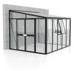 Vitavia Gew&auml;chshaus Helena 8600 inkl. 2 Seitenfenstern - 8,6 m2 -schwarz