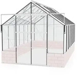 Vitavia Gew&auml;chshaus Cassandra 11500 inkl. 4 Dachfenstern - 11,5 m2 -Alu-blank