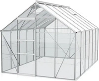 Vitavia Gew&auml;chshaus Merkur 9900 inkl. 2 Dachfenstern - 9,9 m2 -Alu-blank eloxiert-3