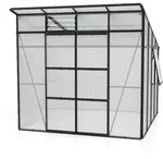 Vitavia Gew&auml;chshaus Freya 7600 inkl. 2 Seitenfenster - 7,6 m2 -schwarz-6 mm