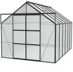 Vitavia Gew&auml;chshaus Uranus 9900 inkl. 4 Dachfenstern - 9,9 m2 -schwarz-6 mm