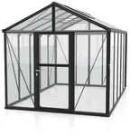 Vitavia Gew&auml;chshaus Zeus 10000 inkl. 2 Dachfenstern - 10,0 m2 -schwarz-ESG 3 mm mit