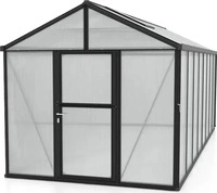 Vitavia Gew&auml;chshaus Zeus 15700 inkl. 3 Dachfenstern - 15,7 m2 -schwarz-10 mm