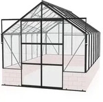 Vitavia Gew&auml;chshaus Cassandra 11500 inkl. 4 Dachfenstern - 11,5 m2 -schwarz