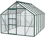 Vitavia Gew&auml;chshaus Merkur 9900 inkl. 2 Dachfenstern - 9,9 m2 -dunkelgr&uuml;n-3 mm