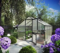KGT 12400003, KGT Gew&auml;chshaus Orchidee Typ IV-anthrazit-2,97 x 4,29 m