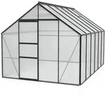 Vitavia Gew&auml;chshaus Merkur 9900 inkl. 2 Dachfenstern - 9,9 m2 -schwarz-6 mm