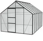Vitavia Gew&auml;chshaus Merkur 9900 inkl. 2 Dachfenstern - 9,9 m2 -schwarz-4 mm