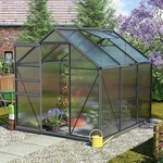 Vitavia Gew&auml;chshaus Calypso 4400 inkl. 1 Dachfenster - 4,4 m2 -schwarz-6 mm