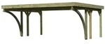 Karibu Carport Doppelcarport Classic Doppel 1 PVC Dach 2 Rundb&ouml;gen (Holzcarport)