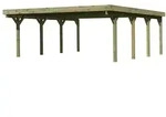 Karibu Carport Doppelcarport Classic Doppel 2 PVC Dach ohne Rundb&ouml;gen (Holzcarport)
