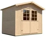 Weka Gartenhaus 218 - 28 mm -241 x 205 cm (Gr. 1) - 50 % Rabatt auf Dacheindeckung