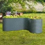 Vitavia Erweiterung "Curve" f&uuml;r Hochbeet Terra Basic H&ouml;he 86 cm Granitgrau