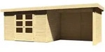 Karibu Gartenhaus Askola 4 inkl. 275 cm Schleppdach,Seiten und R&uuml;ckwand - 19 mm-302
