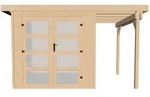 Weka Gartenhaus 321 mit 115 cm Anbau - 19 mm-Gartenhaus 321 mit Anbau 115 cm...