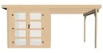 Weka Gartenhaus 321 mit 230 cm Anbau - 19 mm-Gartenhaus 321 mit Anbau 230 cm Gr. 3