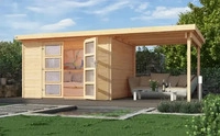 Weka Gartenhaus 321 mit 230 cm Anbau - 19 mm-Gartenhaus 321 mit Anbau 230 cm Gr. 2