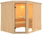 Karibu Sauna Fiona 3-Ohne Ofen-Ohne Dachkranz