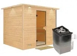 Karibu Sauna Sonara-9 kW Ofen-Steuerung-Inkl. Dachkranz
