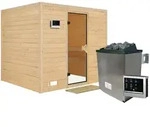 Karibu Sauna Sonara-9 kW Ofen-Steuerger&auml;t-Ohne Dachkranz