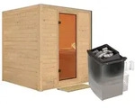 Karibu Sauna Mojave-9 kW Ofen-Steuerung-Ohne Dachkranz