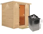 Karibu Sauna Mojave-9 kW Ofen-Steuerung-Inkl. Dachkranz