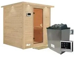 Karibu Sauna Mojave-9 kW Ofen-Steuerger&auml;t-Inkl.Dachkranz