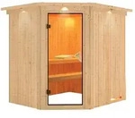 Karibu Sauna Siirin-ohne Ofen-Inkl. Dachkranz