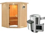Karibu Sauna Nanja-3,6kW230V Ofen-Steuerg.-Inkl.Dachkranz