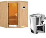 Karibu Sauna Nanja-3,6kW230VBioofen-Steuerg.-Ohne Dachkranz