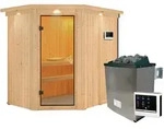 Karibu Sauna Carin-9kW Ofen inkl. Steuerger&auml;t-Inkl. Dachkranz