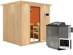 Karibu Sauna Sodin 9kWBio Ofen Steuerger&auml;t Inkl.Dachkranz