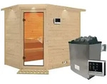 Karibu Sauna Tanami-9 kW Ofen-Steuerger&auml;t-Inkl.Dachkranz