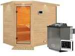 Karibu Sauna Tanami-9kWBioofen-Steuerger&auml;t-Inkl.Dachkranz