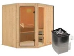 Karibu Sauna Fiona 2-9 kW Ofen-Steuerung-Ohne Dachkranz