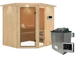 Karibu Sauna Fiona 2-9 kW Ofen-Steuerger&auml;t-Inkl.Dachkranz